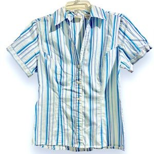 Riders by Lee Striped Button down Top
